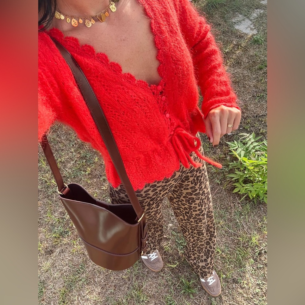 Sézane Elise Cardigan in Red | S - Picture 14 of 16
